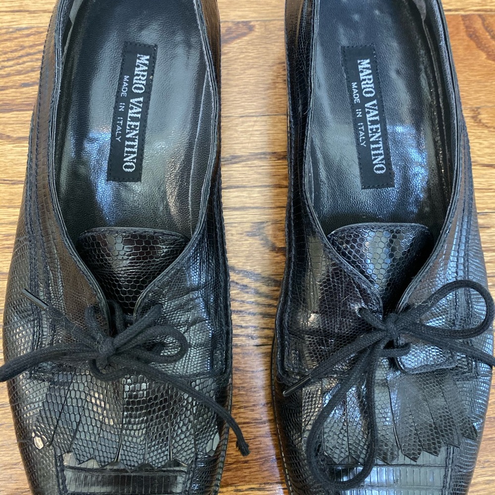 Mario Valentino Men’s Alligator Skin Oxfords - Picture 3 of 5